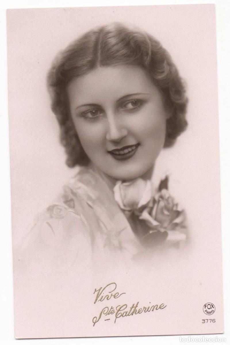 Postais: Postal francesa principios del XX-mujer-Rom&aacute;ntica-escrita-