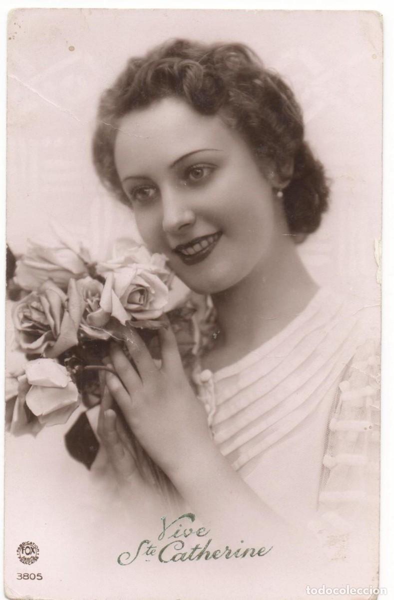 Postais: Postal francesa principios del XX-mujer-Rom&aacute;ntica-escrita-