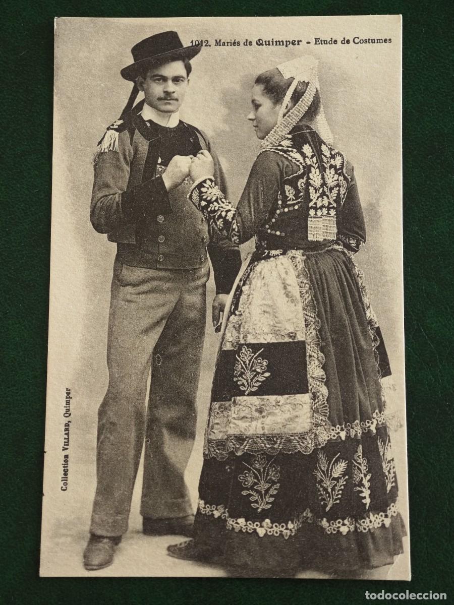 Postcards: Postal de Francia Mujeres Parejas Trajes t&iacute;picos