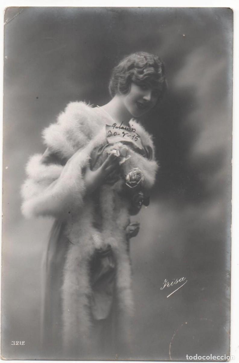 Cartoline: Postal francesa principios del XX- circulada-Mujer-