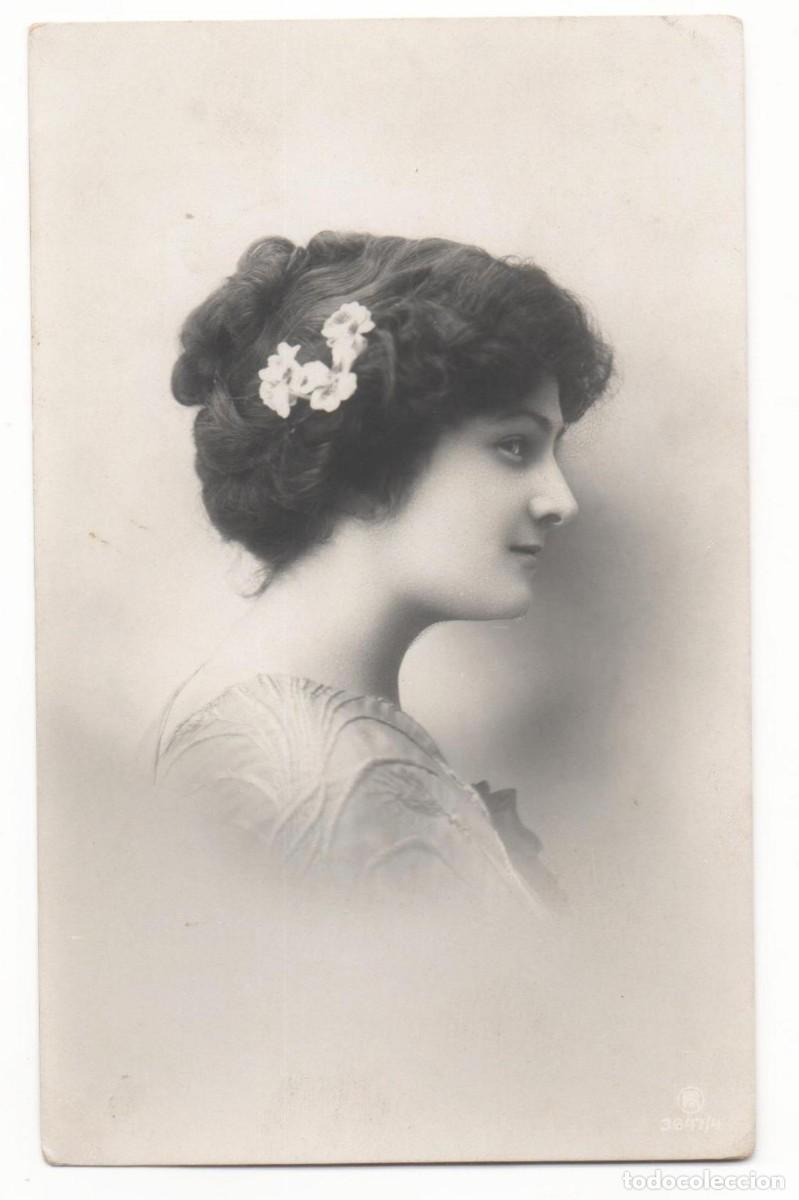 Cartoline: Postal francesa principios del XX- circulada-Mujer-