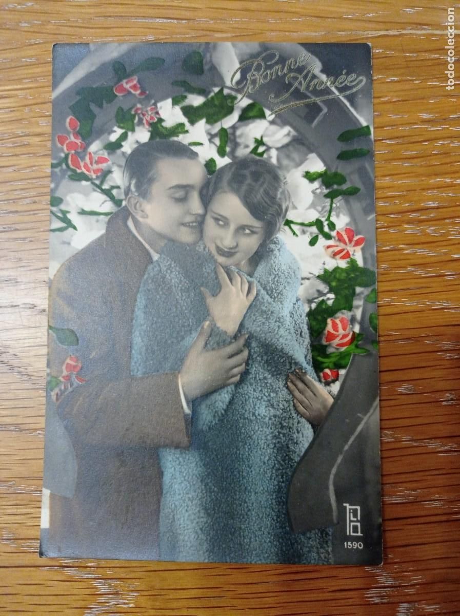 Postais: postal pareja sin circular