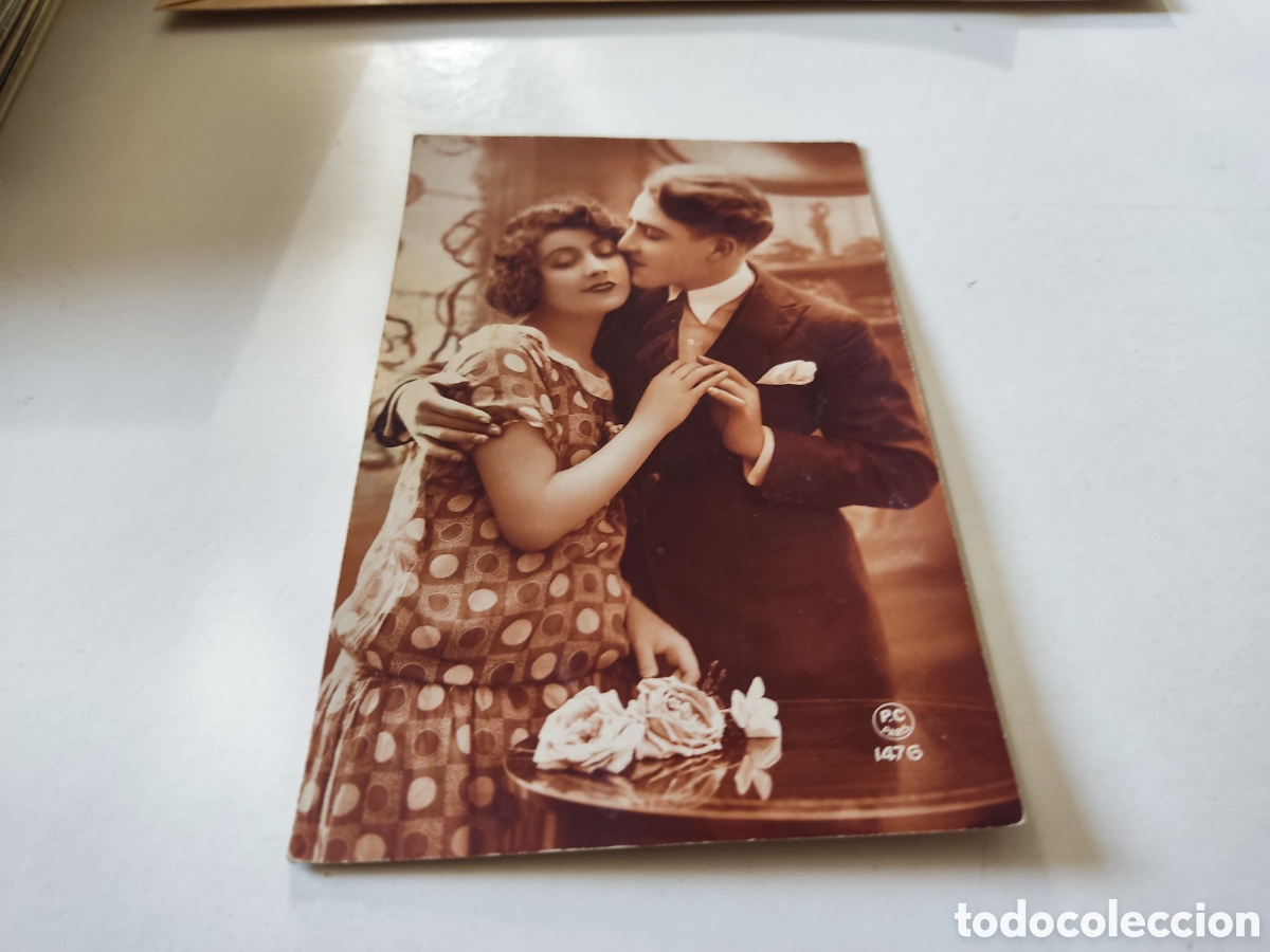 Postais: Postal antigua rom&aacute;ntica dirigida a Carmencita Giral de filomena musols