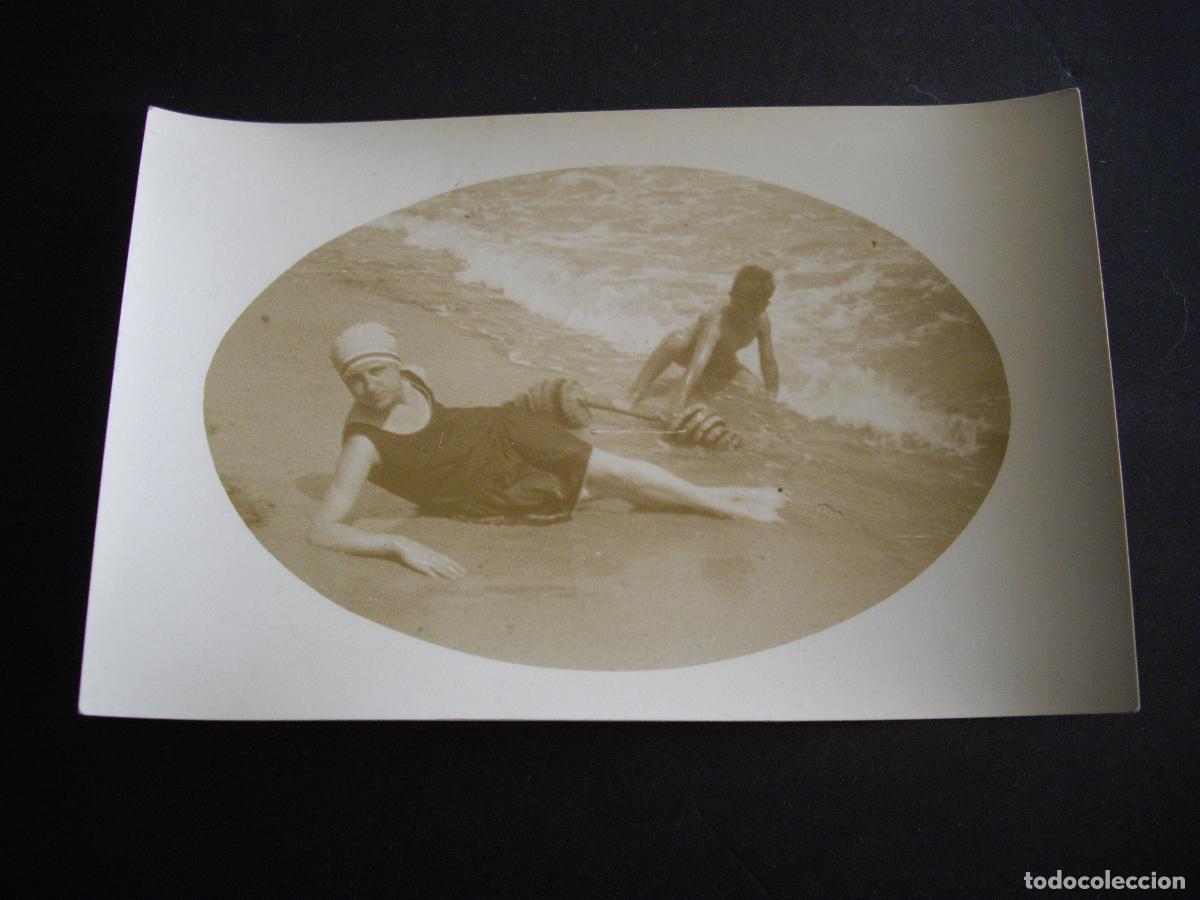 Postkarten: MUJER EN LA PLAYA POSTAL FOTOGRAFICA