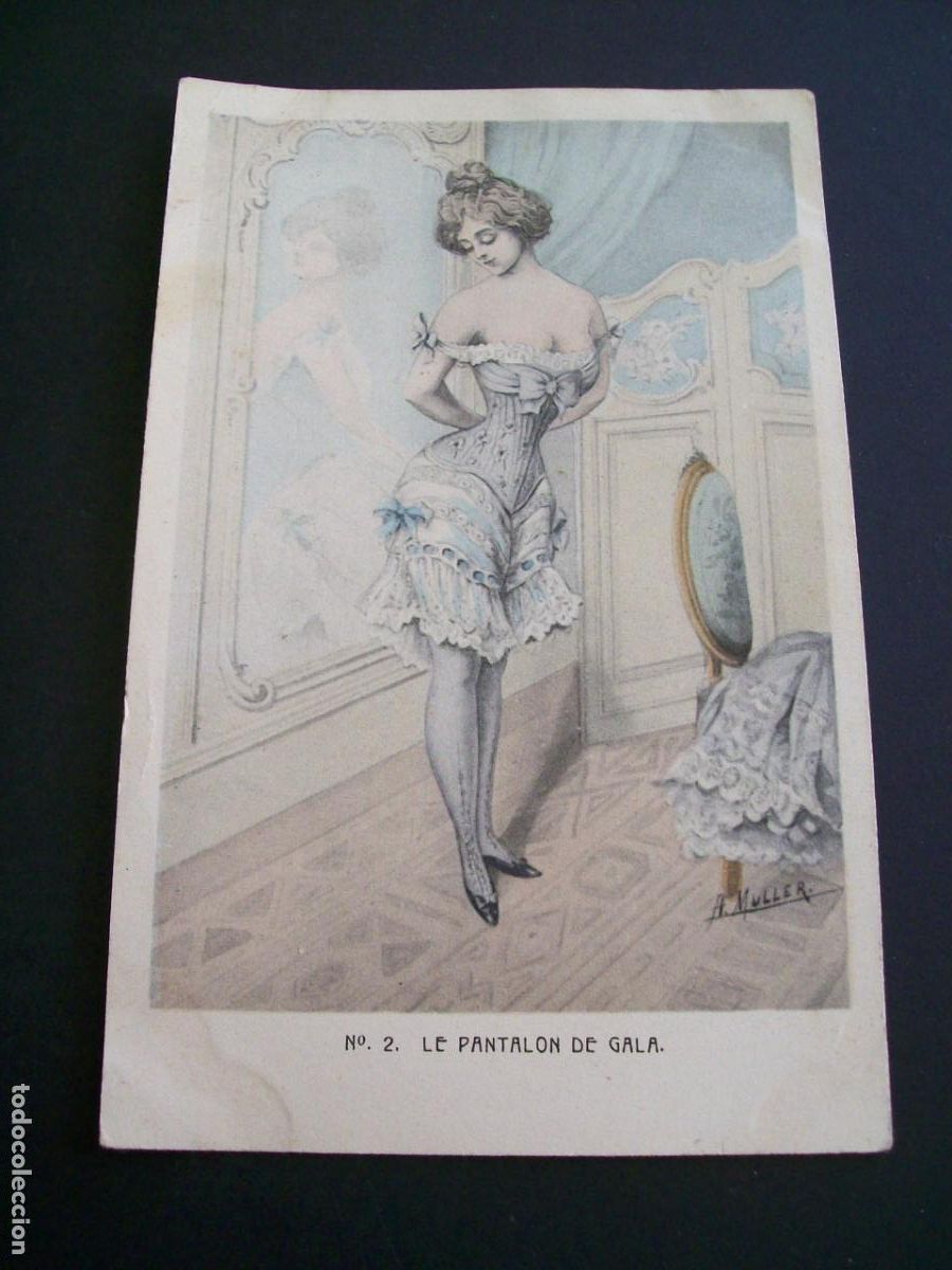 Cartoline: MUJER SEMIDESNUDA POSTAL EROTICA EROTISMO