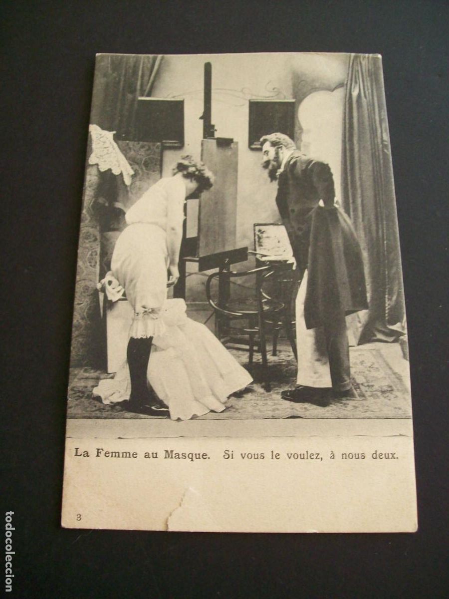 Cartoline: PINTOR RETRATANDO MUJER DESNUDA POSTAL EROTICA EROTISMO