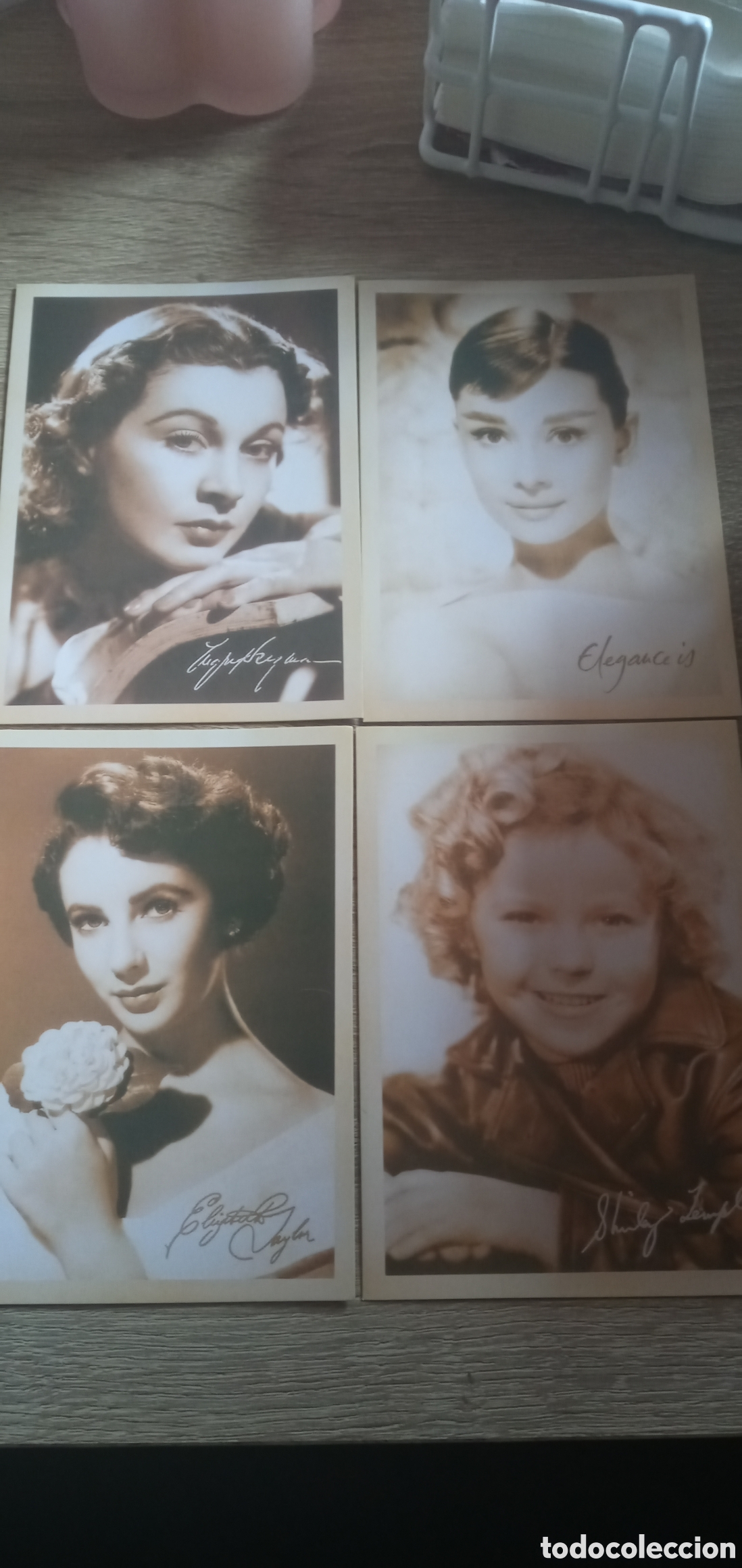 Postais: Lote de cuatro postales de actrices cl&aacute;sicas