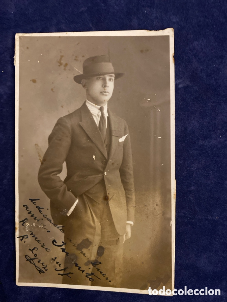 Postkarten: ANTIGUA POSTAL HOMBRE CON DEDICATORIA