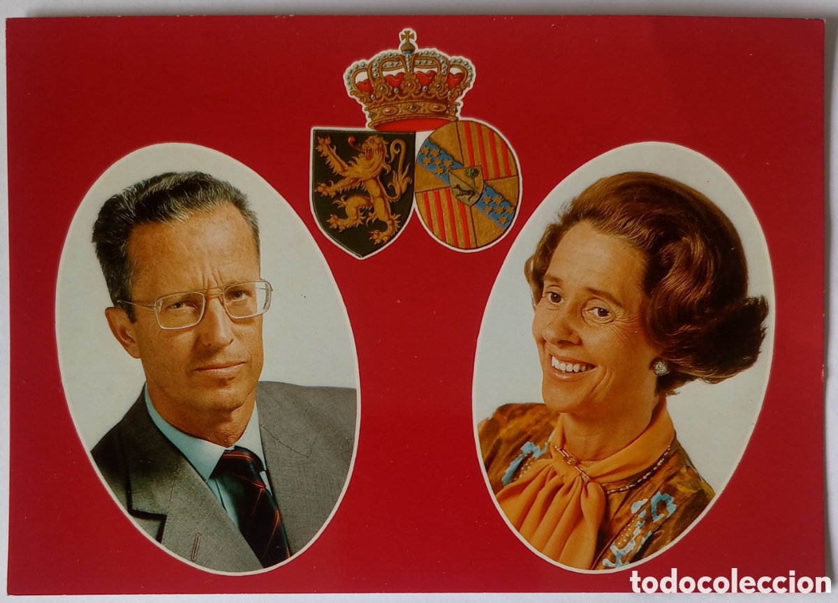 Postais: Postal monarqu&iacute;a Belga Roi Baudouin y la reina Fabiola