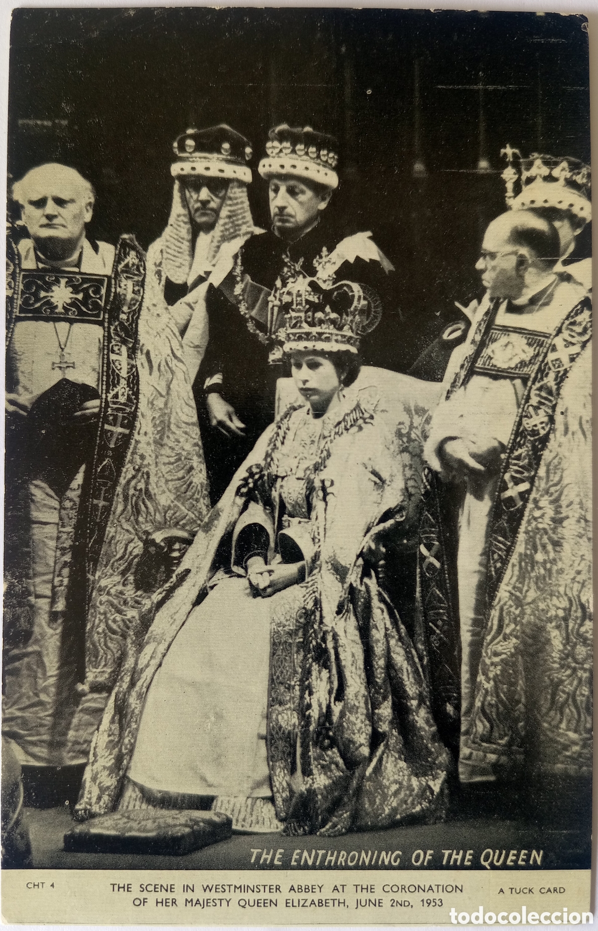 Postais: Postal monarqu&iacute;a Coronation Queen Elizabeth 1953