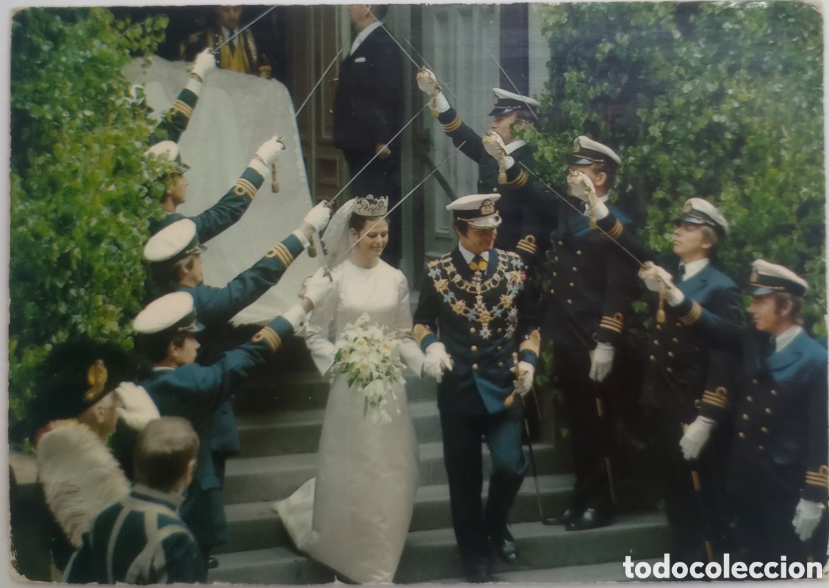 Postais: Postal monarqu&iacute;a Suecia Carl XVI Gustaf and The Queen Silvia