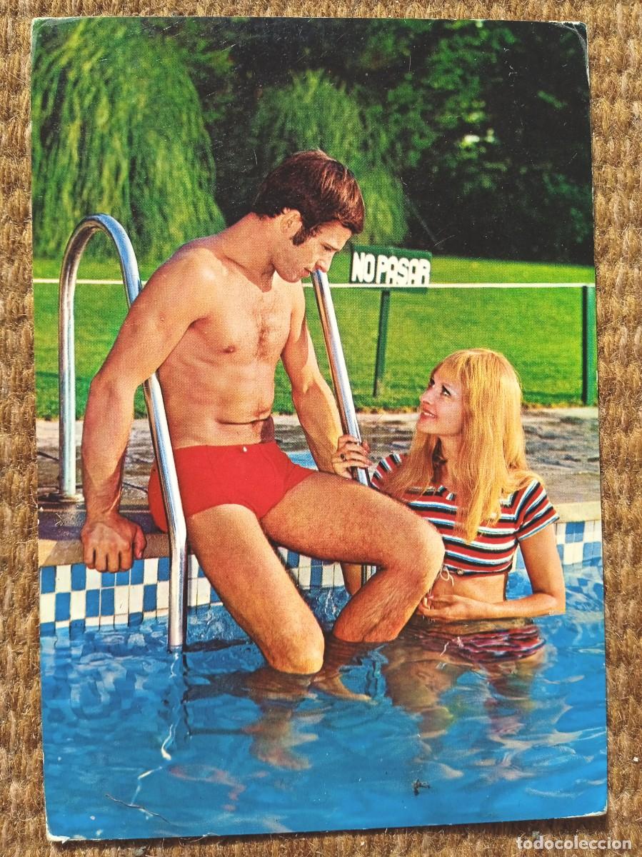 Postales: PAREJA DE NOVIOS EN PISCINA - Foto 1