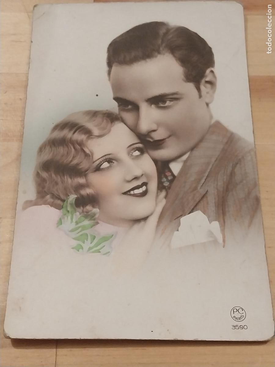 Cartoline: PAREJA A&Ntilde;OS 30 ED PC PARIS 3590 POSTAL ESCRITA