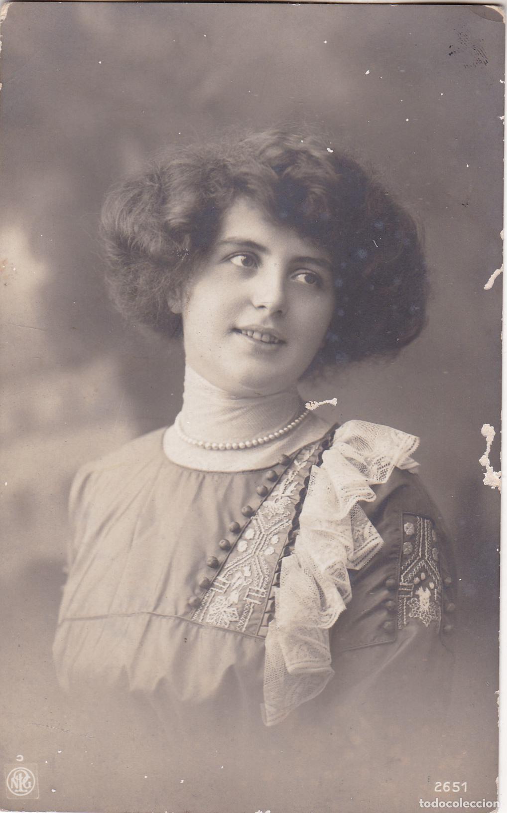 Postales: ANTIGUA POSTAL ROMANTICA MUJER &ndash; NPG 2651 &ndash; ESCRITA 1912