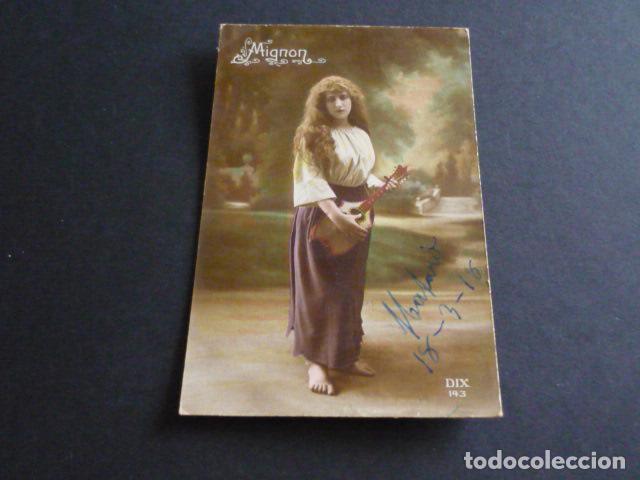 Postales: MUJER CON INSTRUMENTO POSTAL