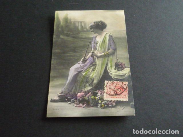 Postales: MUJER CON FLAUTAS POSTAL - Foto 1