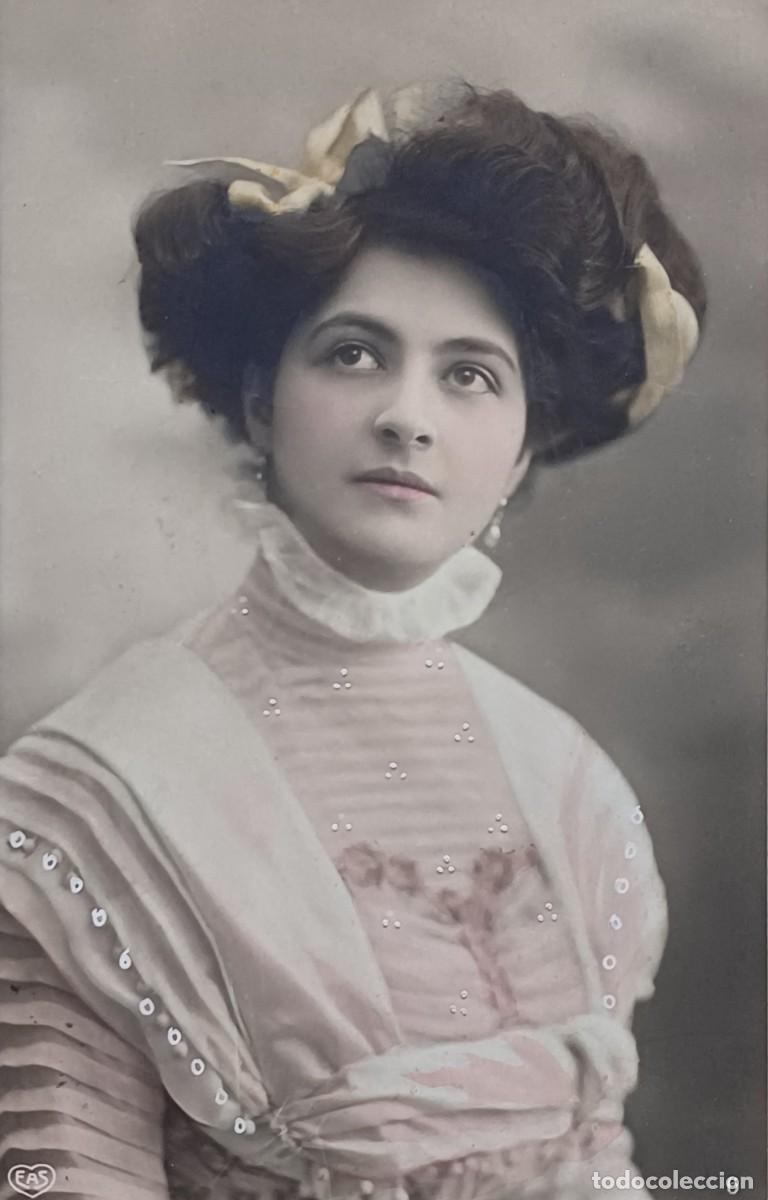Postales: Mujer. Postal rom&aacute;ntica francesa. - Foto 1