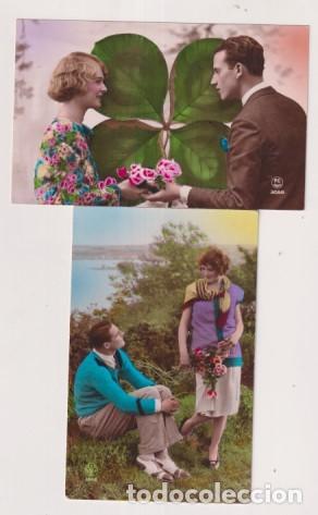 Postales: 2 postales de parejas. Escritas. Sin circular - Foto 1