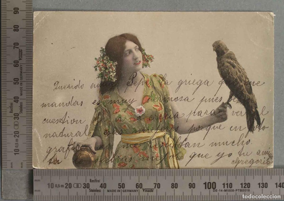 Postales: POSTAL. MUJER CETRERIA - Foto 1