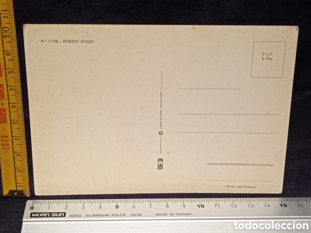 Postales: ANTIGUA POSTAL ROBERT STACK 1148 RAKER A&Ntilde;O 1964. SIN CIRCULAR - Foto 2