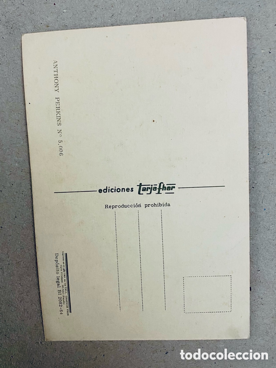 Postales: Postal TarjeFher n&uacute;mero 5.006. Anthony Perkins. - Foto 2
