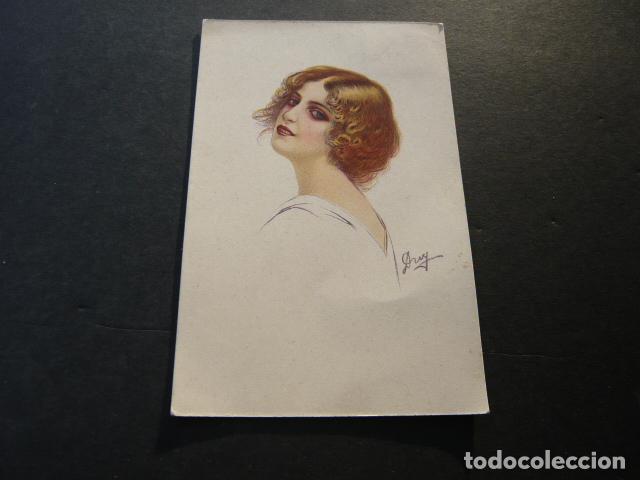 Postales: MUJER ELEGANTE POSTAL ILUSTRADA - Foto 1