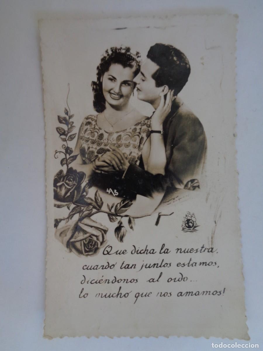 Postais: PRECIOSA POSTAL GALANTE CON PAREJA ENAMORADA . A&Ntilde;OS 50