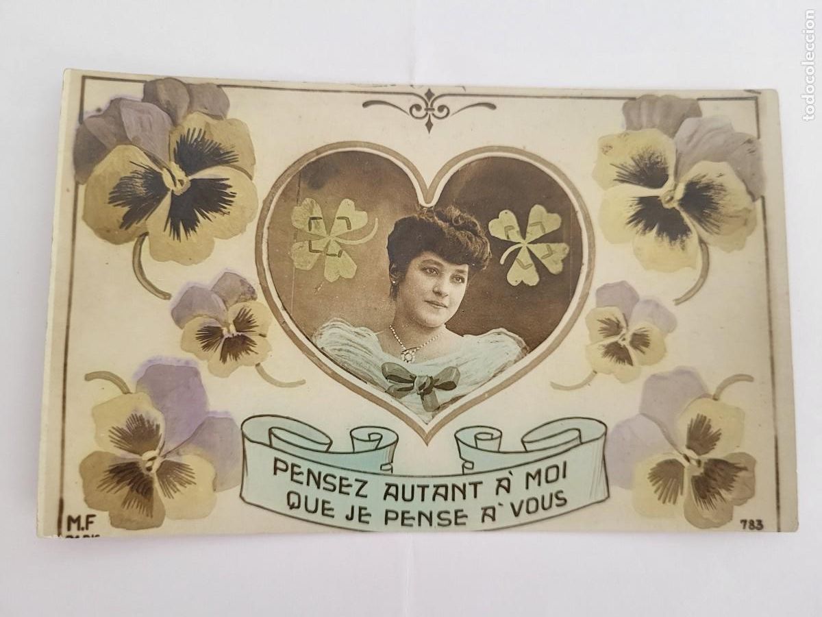 Postales: ANTIGUA POSTAL ROMANTICA CORAZON - Foto 1