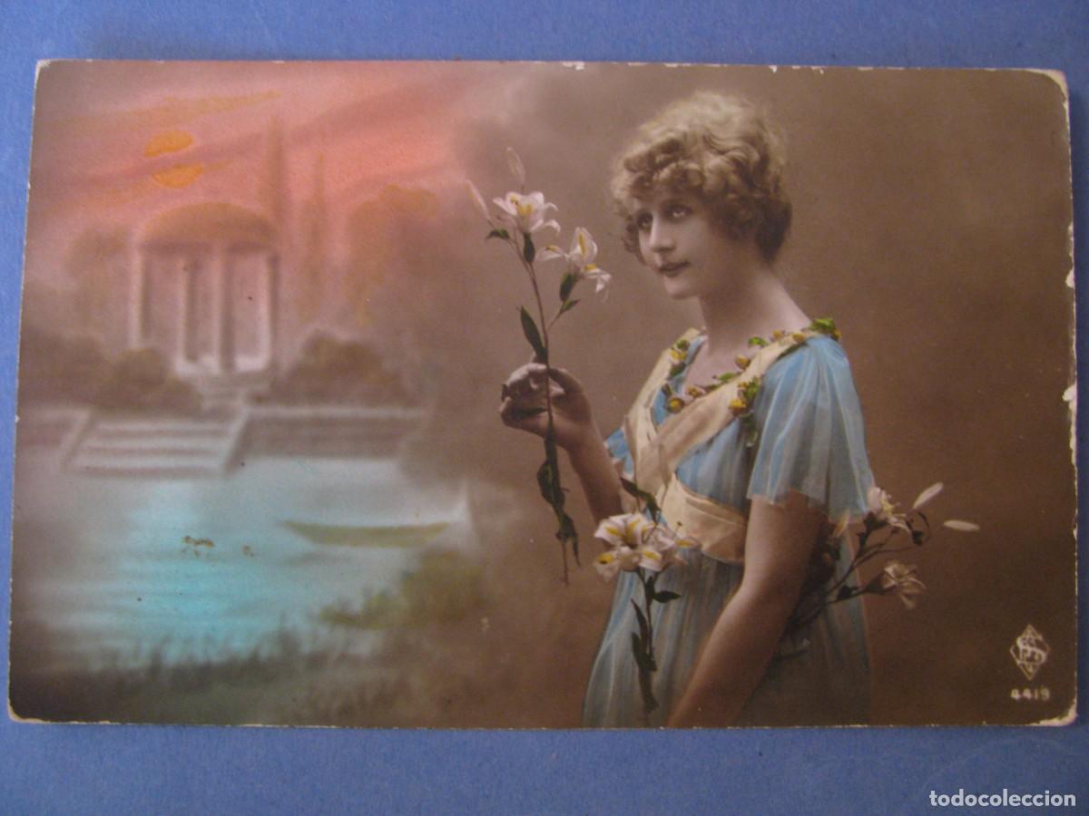 Postales: ANTIGUA POSTAL. MUJER. 4419. ESCRITA - Foto 1