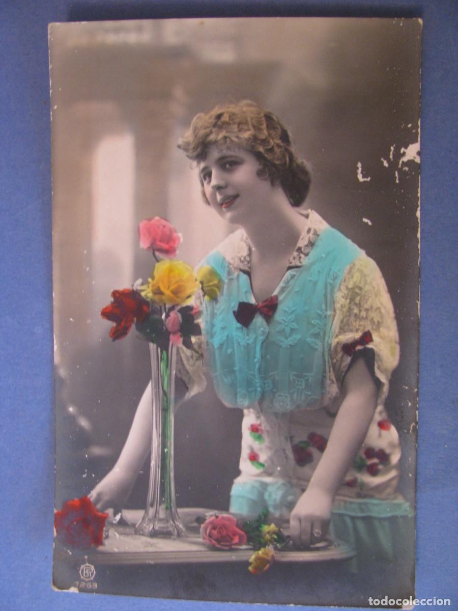 Postales: ANTIGUA POSTAL. MUJER. 7263. ESCRITA - Foto 1