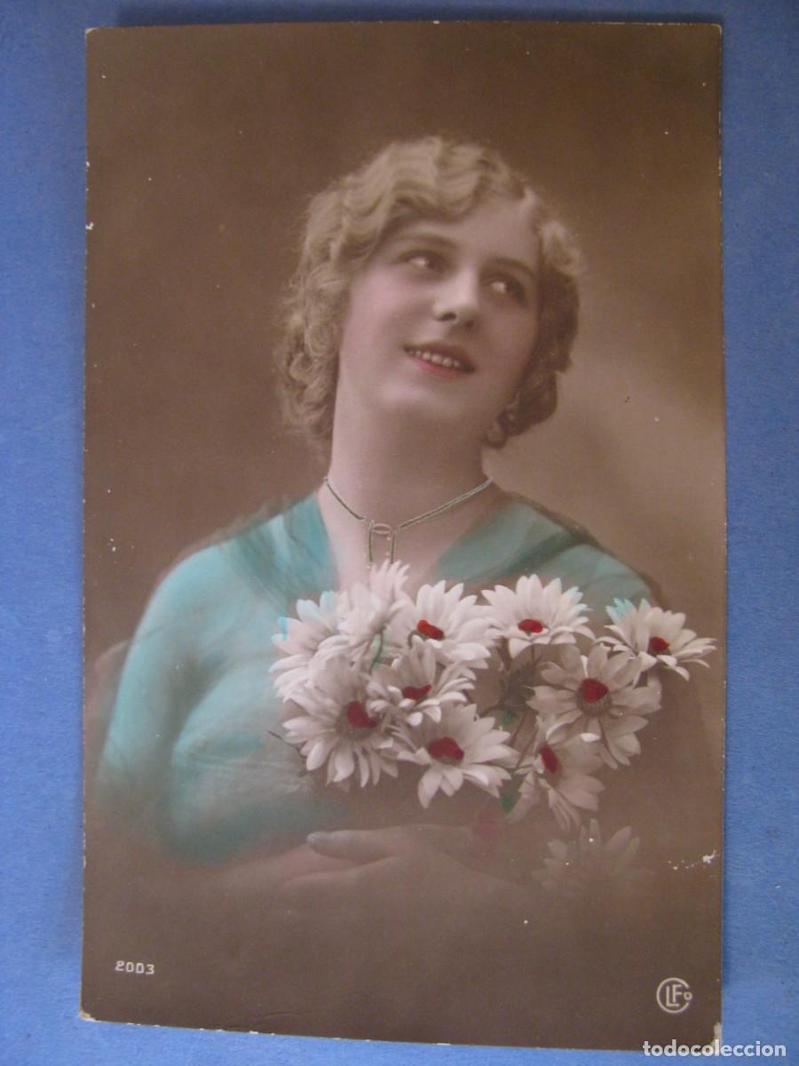 Postales: ANTIGUA POSTAL. MUJER. 2003. ESCRITA 1917 - Foto 1
