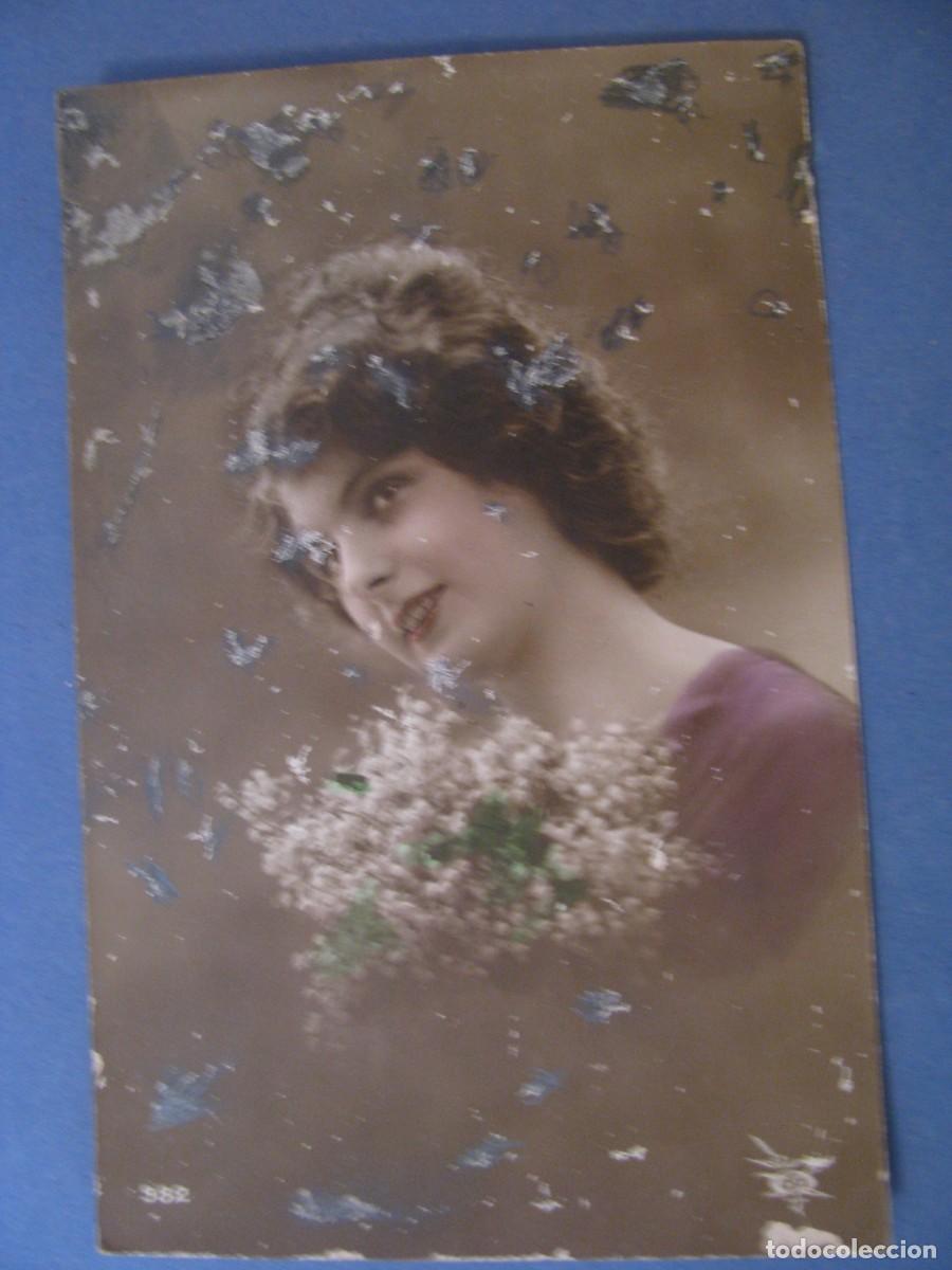 Postales: ANTIGUA POSTAL. MUJER. 982. ESCRITA - Foto 1