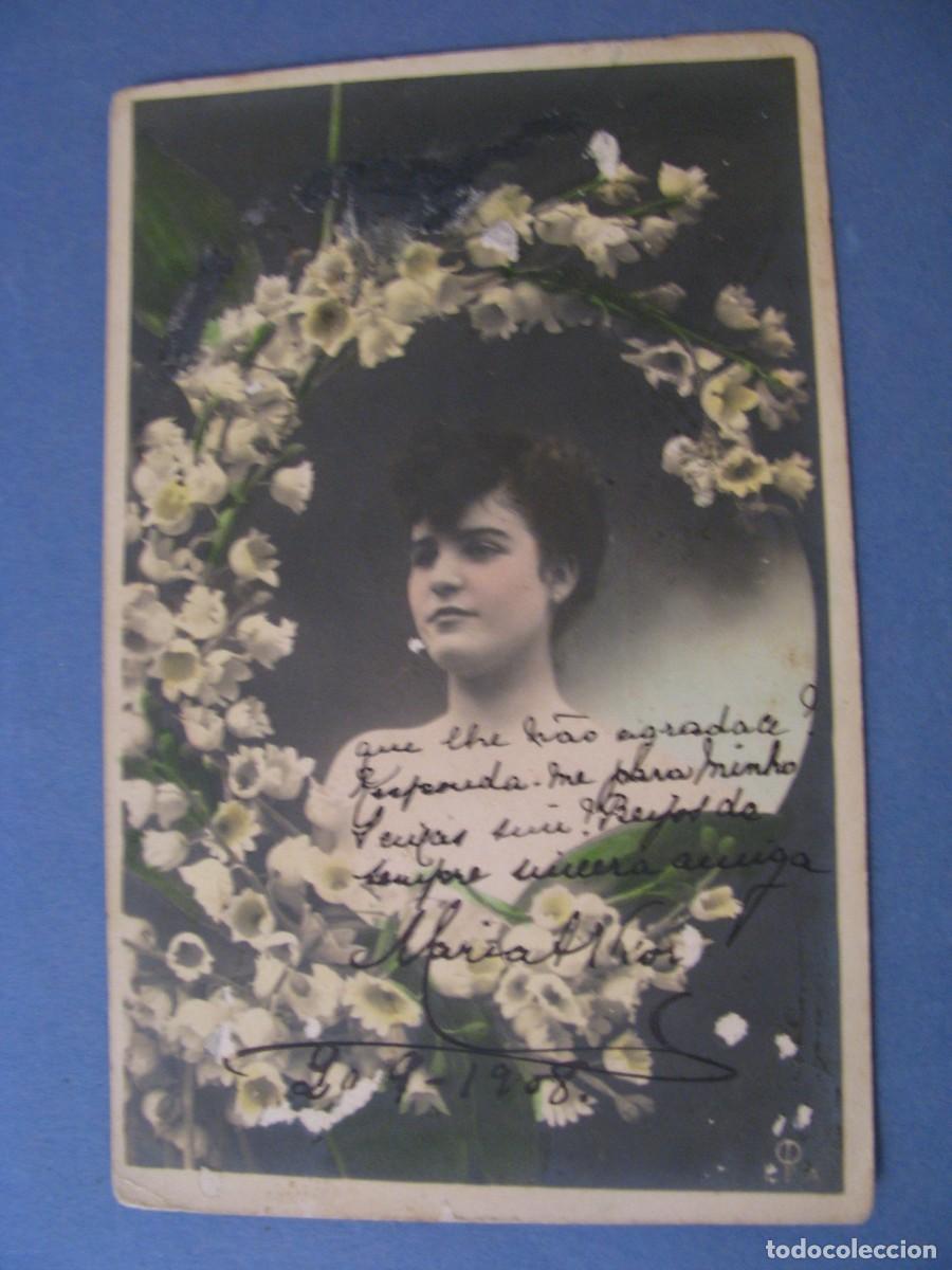 Postales: ANTIGUA POSTAL. MUJER. CIRCULADA 1908 - Foto 1