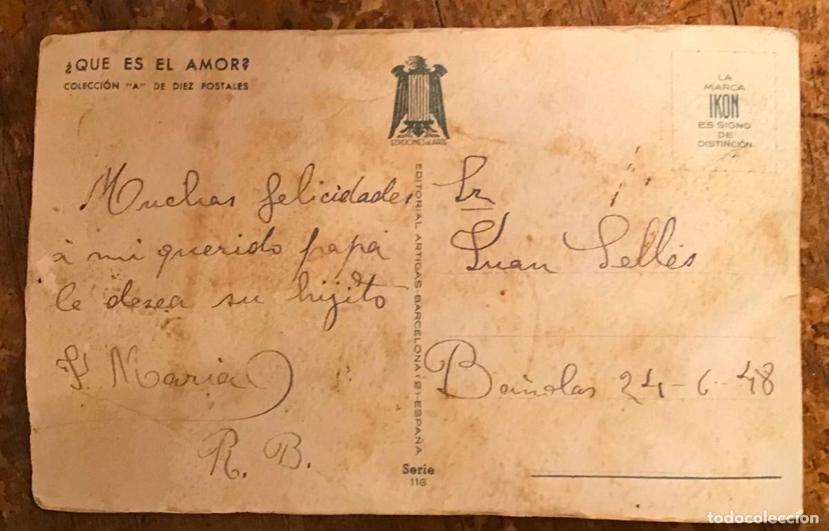 Postales: QUE ES EL AMOR, POSTAL A&Ntilde;O 1948 - Foto 2