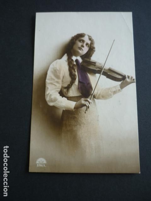 Postales: MUJER TOCANDO EL VIOLIN POSTAL - Foto 1