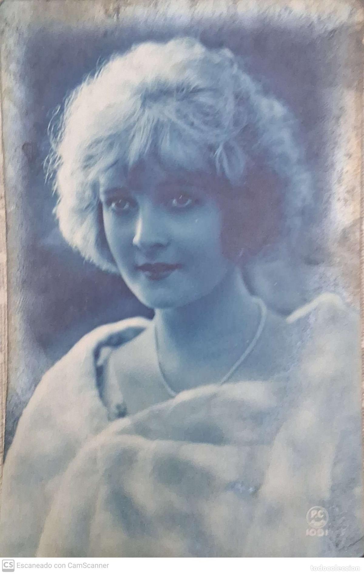 Postales: Joven. Postal francesa. Usada. Tonalidad azul - Foto 1