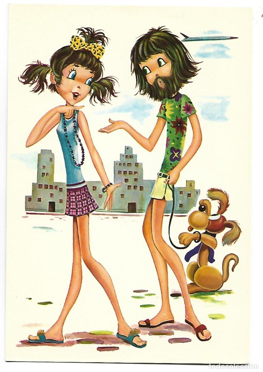Postales: PAREJA MODERNA CON PERRITO - Foto 1