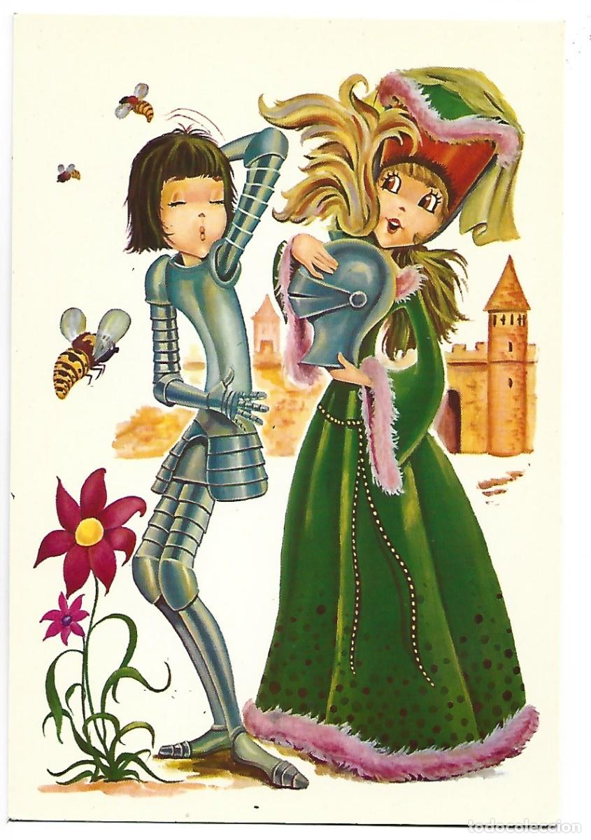 Postales: PAREJA MEDIEVAL CORTEJANDO - Foto 1