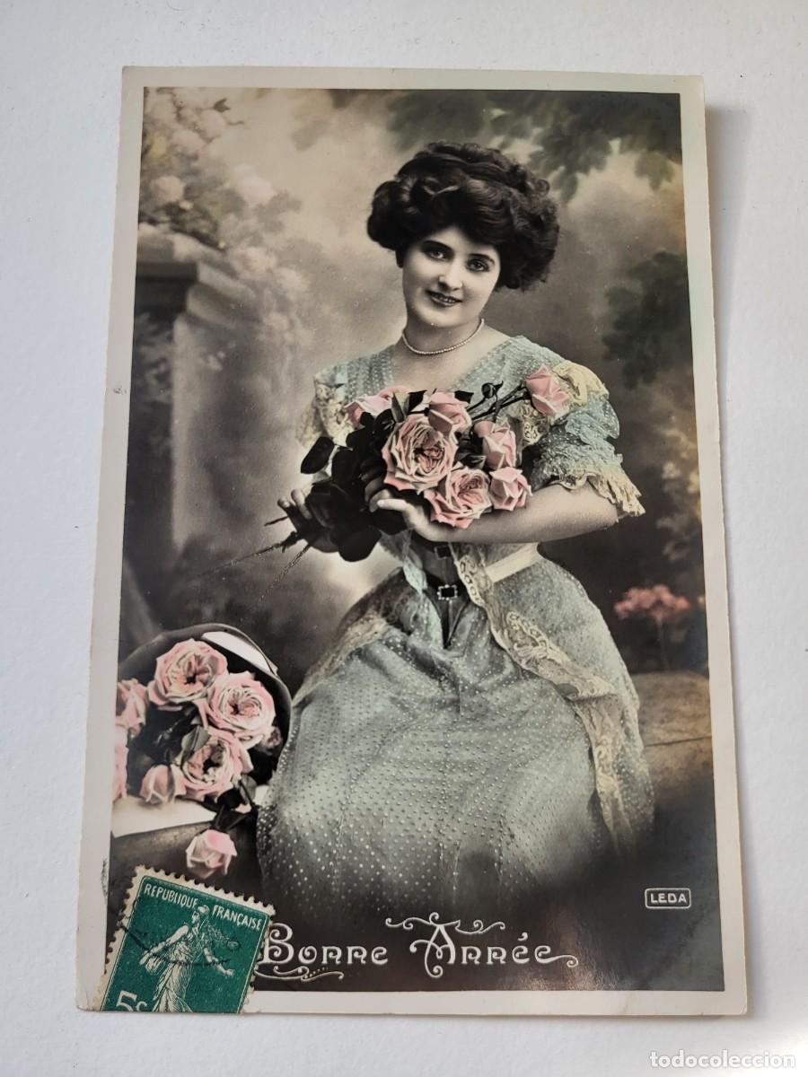 Postales: ANTIGUA POSTAL ROMANTICA LEDA - Foto 1