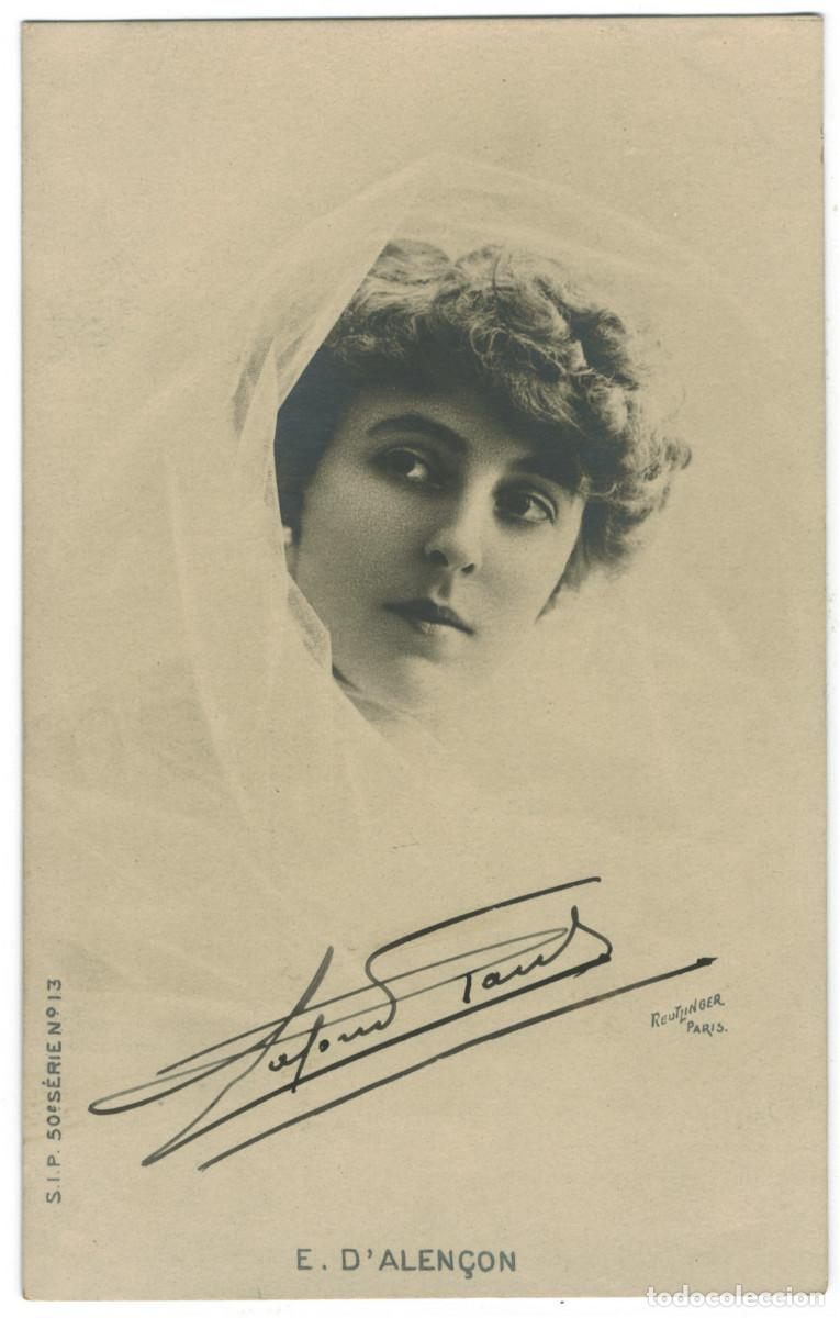 Postcards: Actriz ALEN&Ccedil;ON, Emilienne d'_SIP. 50-13. Photo Reutlinger