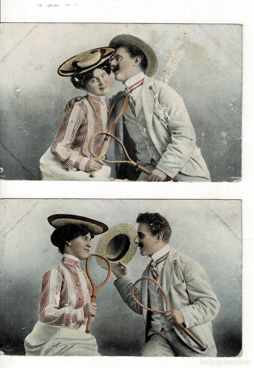Postais: LOTE DE 2 POSTALES ROMANTICAS DE PAREJAS. P-ROM-1167