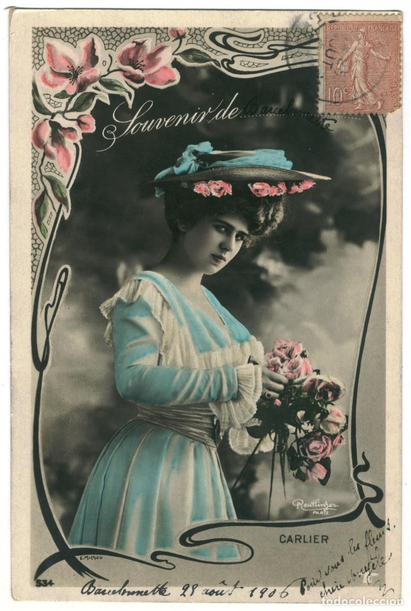 Postais: Actriz CARLIER, Mad_Campana alada. 534. Photo Reutlinger