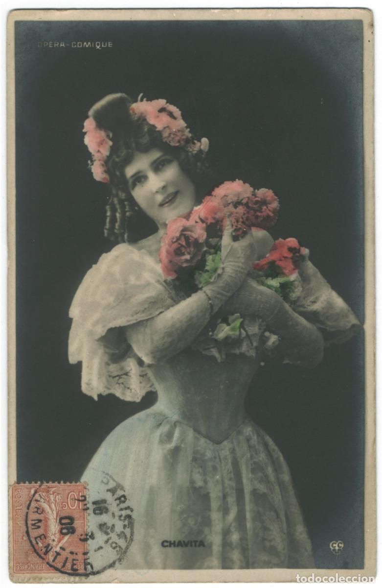 Postales: Actriz CHAVITA, Luz_CC. Op&eacute;ra Comique - Foto 1