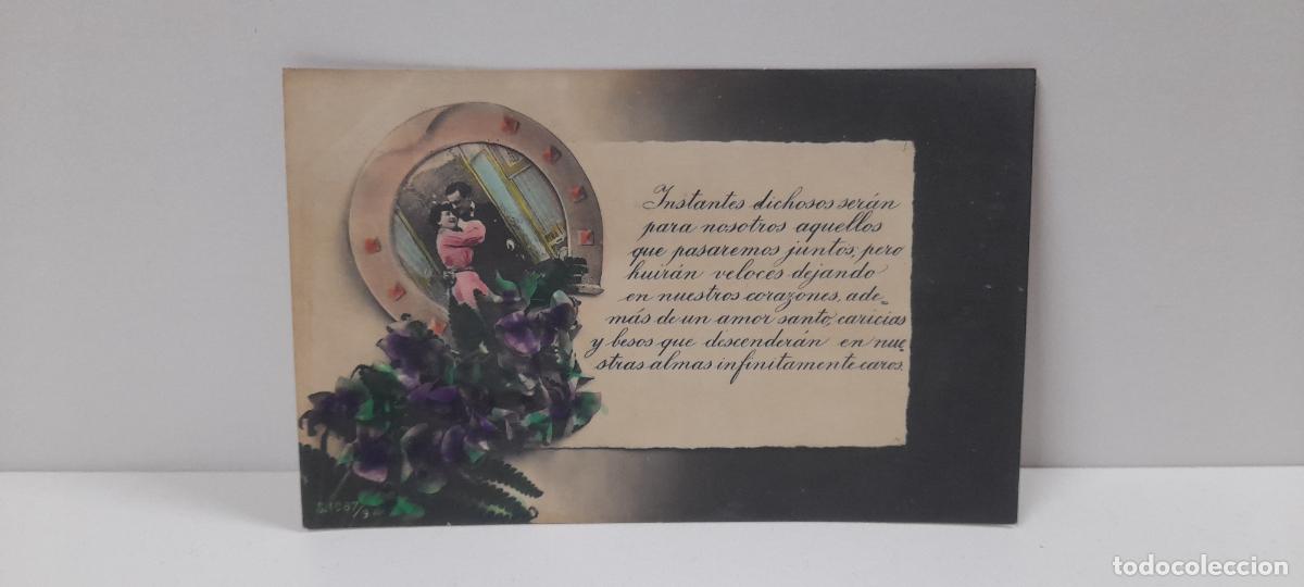 Cartoline: ANTIGUA POSTAL DE UNA PAREJA DE ENAMORADOS . ESCRITA Y FECHADA EN 1914