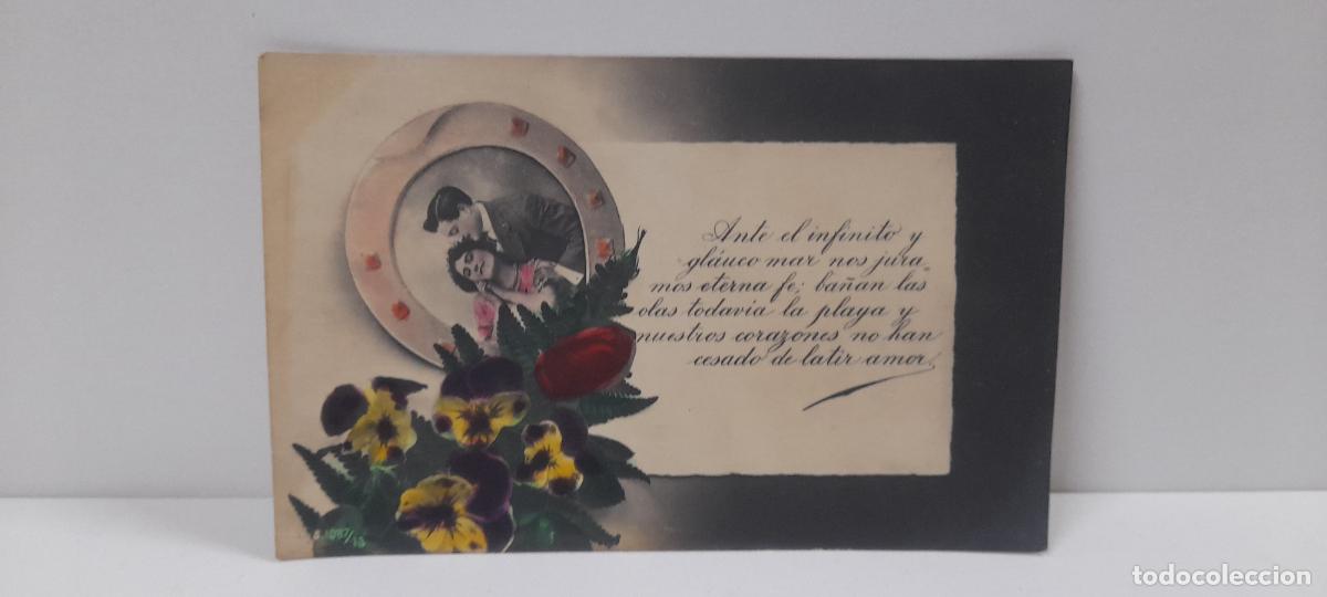 Cartoline: ANTIGUA POSTAL DE UNA PAREJA DE ENAMORADOS . ESCRITA Y FECHADA EN 1914