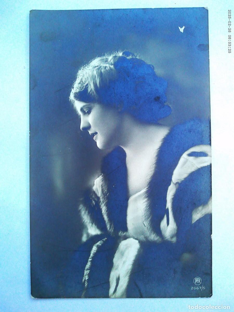Cartoline: PRECIOSA POSTAL GALANTE CON RETRATO DE MUJER , PRINCIPIOS DE SIGLO