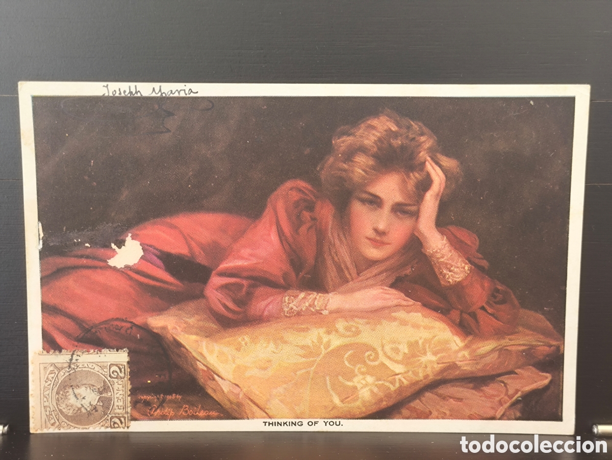 Postales: Antigua postal ilustrada Art Nouveau Thinking Of You il. Philip Boileau Ed. Reinthal & Newman