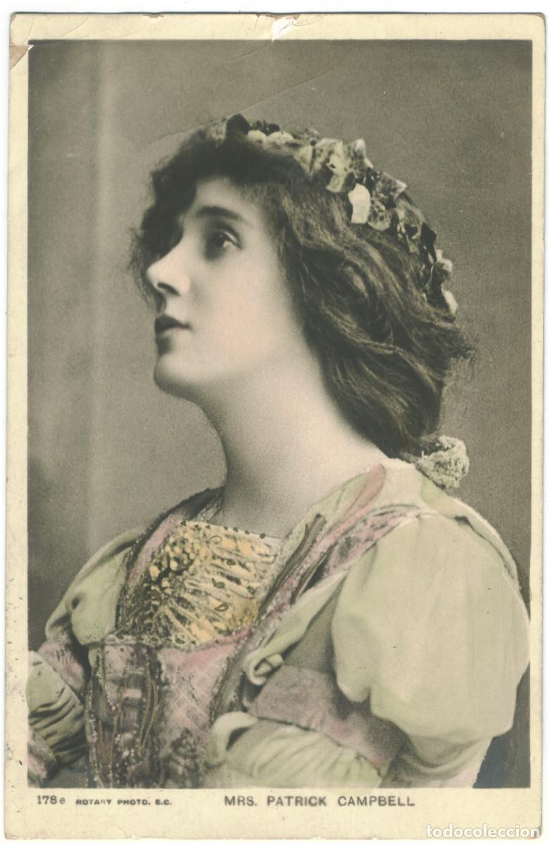 Postales: 4 Postales Actriz brit&aacute;nica CAMPBELL, Mrs. Patrick_Rotary. 178 B, D, E, G
