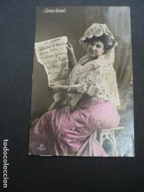 Postcards: CARMEN ANDRES ARTISTA CANTANTE CUPLETISTA POSTAL