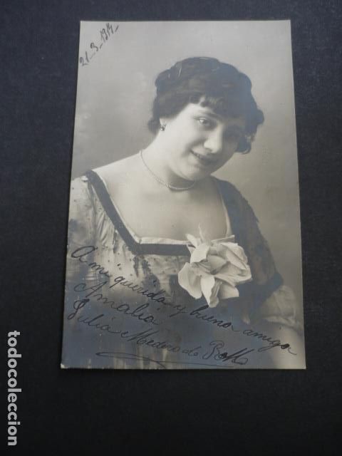 Postcards: JULIA MEDERO ARTISTA CANTANTE CUPLETISTA POSTAL CON FIRMA AUTOGRADA